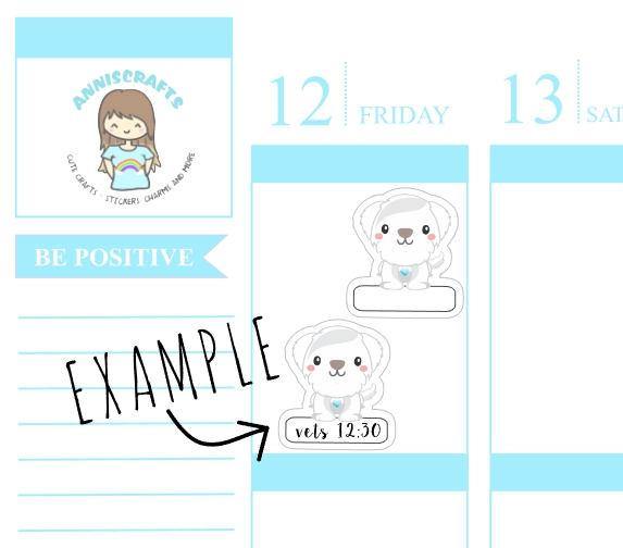 Dogs Vet Stickers Empty Box Dog Planner Stickers Vets Appointment Dogs Meds Reminder Stickers Erin Condren Maltese Dog Stickers - anniscrafts