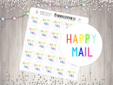 Rainbow Round Happy Mail Stickers Packaging Happy Post Stickers Round Kawaii Cute Envelope Order Stickers - anniscrafts