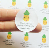 Pineapple Birthday Party Stickers Thank You For Coming To My Party Stickers Goodie Bag Gift Stickers Kawaii Fruit Tropical Party Bag Sticker - anniscrafts