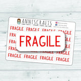 Fragile Stickers, Packaging Stickers, Fragile Glass Breakables Stickers, Happy Mail, Warning Sticker, Do Not Bend Stickers, Mailing Stickers - anniscrafts