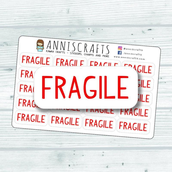 Fragile Stickers, Packaging Stickers, Fragile Glass Breakables Stickers, Happy Mail, Warning Sticker, Do Not Bend Stickers, Mailing Stickers - anniscrafts