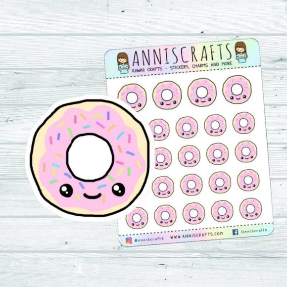 Sticker Doughnut Count Doughnut Planner Stickers, Cute Food Stickers, Food Planner Stickers ...