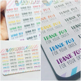 Rainbow Thank You Stickers Thank You For Your Order Stickers Colorful Packaging Stickers - anniscrafts