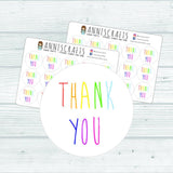 30 Rainbow Thank You Stickers Business Packaging Mailing Order Wedding Party Parcel Envelope Seals Stickers UK Seller - anniscrafts