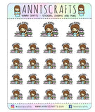 Wash Dishes Planner Stickers Do Dishes Stickers Wash Up Planner Stickers Kawaii Chibi Planner Stickers Cute Planner Stickers Happy Planner - anniscrafts