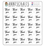 Thank You Stickers, Packaging Stickers, Etsy Order Stickers, Mailing Stickers, Thank You Labels, Script Thank You Stickers - anniscrafts