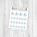 Crochet Planner Stickers, I Love Crocheting Stickers, Happy Planner Stickers, Crochet Hook Stickers, Blue Pink Hook Stickers Yarn Stickers - anniscrafts