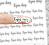 Gym Day Planner Stickers, Happy Planner Stickers, Gym Day Text Stickers, Gym Day Script Text Sticker, Workout Gym Day Stickers, Gym Stickers - anniscrafts