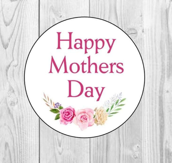 Happy Mothers Day Stickers Gift Present Mothers Day Mum Stickers Party Envelope Gift Floral Stickers Roses Laurel Mothers Day Stickers - anniscrafts