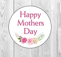 Happy Mothers Day Stickers Gift Present Mothers Day Mum Stickers Party Envelope Gift Floral Stickers Roses Laurel Mothers Day Stickers