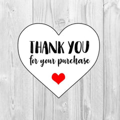 Thank You For Your Purchase Stickers, Heart Packaging Stickers, Thank You Stickers, Thank You Packaging Stickers, Order Stickers