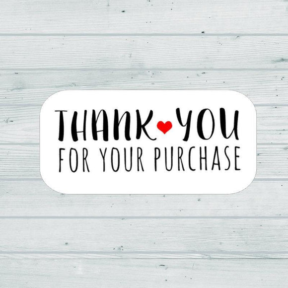 Rectangle Thank You For Your Purchase Stickers Heart Packaging Envelope Orders Stickers Thank You Stickers AC45 - anniscrafts