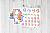Rainbow Unicorn Money Pay Day Pay Bills Planner Stickers Happy Planner Filofax Erin Condren Kawaii Cute Money Purse Pay Day Stickers - anniscrafts