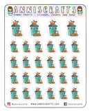 Empty Bin Trash Planner Stickers Happy Planner Take Bin Out Rubbish Take Trash Out Stickers Kawaii UK Cute Chores Planner Stickers - anniscrafts