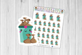 Empty Bin Trash Planner Stickers Happy Planner Take Bin Out Rubbish Take Trash Out Stickers Kawaii UK Cute Chores Planner Stickers - anniscrafts