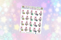 BELLE Laundry Planner Stickers Washing Laundry Cute Planner Happy Planner Stickers Kawaii Stickers Chibi Erin Condren Laundry Stickers