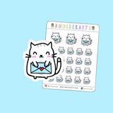 Moochie The Cat Happy Mail Planner Stickers Happy Planner Kawaii Stickers Kitty Cute Happy Mail Stickers Happy Post Stickers UK Seller - anniscrafts
