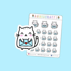 Moochie The Cat Happy Mail Planner Stickers Happy Planner Kawaii Stickers Kitty Cute Happy Mail Stickers Happy Post Stickers UK Seller