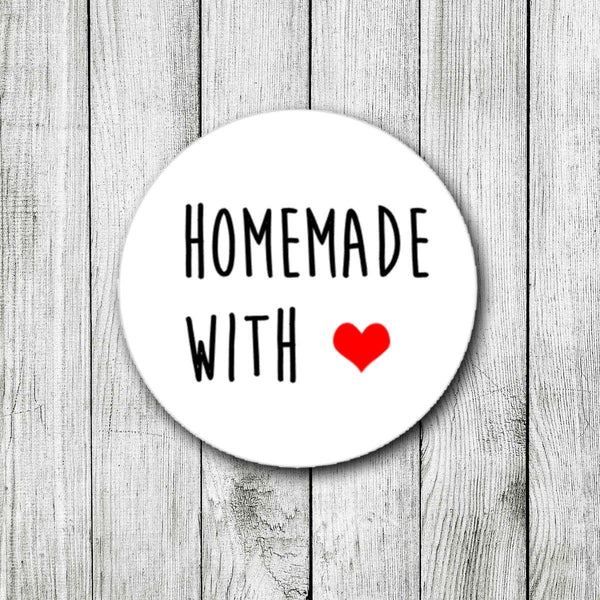Homemade With Love Stickers Packaging Small Business Labels Food Wedding Christmas Handmade Stickers - anniscrafts