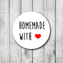 Homemade With Love Stickers Packaging Small Business Labels Food Wedding Christmas Handmade Stickers