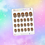 Annika Chibi Cinema TV Movie Night Planner Stickers, Film Stickers, Watch TV Stickers, 3D Glasses Popcorn Planner Stickers, Chibi Stickers - anniscrafts