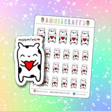 LOVE Moomiko Planner Stickers Cute Kawaii Stickers Erin Condren Adorable Love Heart Matte Stickers anniscrafts UK - anniscrafts