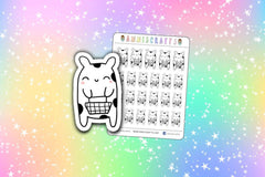SHOPPING Moomiko Planner Stickers Grocery Food Shopping Stickers Kawaii Cow Hamster Animal Erin Condren Stickers Cute UK
