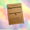 Happy Anniversary Wish Bracelet Gift Sentimental Charm Make A Wish Bracelet - anniscrafts