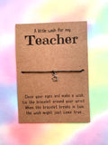 Teacher Wish Bracelet Make A Wish Bracelet String Charm Bracelet Teacher Appreciation Thank You Teacher Wish Bracelet - anniscrafts