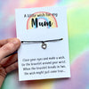 Mum Wish Bracelet Mothers Day Sentimental Gift Heart Rainbow Mother Mum Wish Bracelet String Charm Bracelet Make A Wish Bracelet - anniscrafts