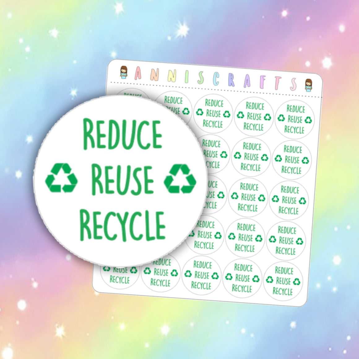 Reduce Reuse Recycle Stickers Please Recycle Me Stickers Save The ...